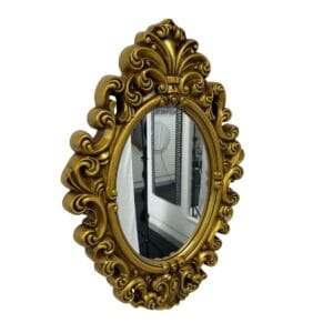 Oval Baroque Classic Wall Mirror 74cm x 54cm Gold Antique French Style