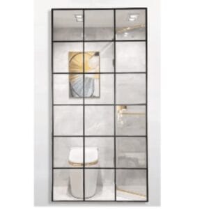 Iron Block Grid Rectangular Full Length Mirror 200cm x 100cm