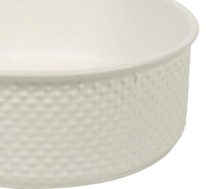 P-Tessina 38- 385mm Round Textured Ceramic Basin – Matte White.