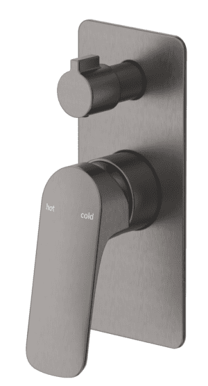 Kaza Shower Mixer Diverter - 1P - TRIM KIT ONLY - Gunmetal