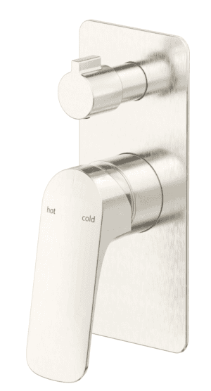 Kaza Shower Mixer Diverter - 1P - TRIM KIT ONLY - Brushed Nickel