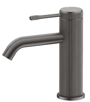 Mica Fluted Basin Mixer - Gunmetal