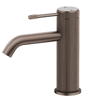 Mica Fluted Basin Mixer - Dusk Bronze