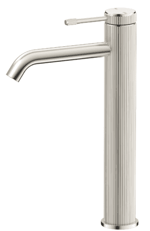 Mica Fluted Tall Basin Mixer - Brushed Nickel