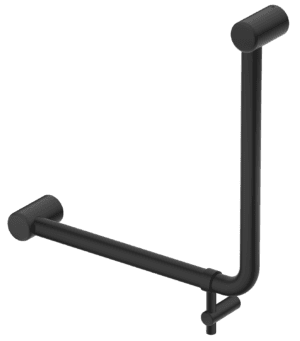 Mica Care Grab Rail - Curved 90 Degree - 450x450mm - Black