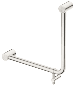 Mica Care Grab Rail - Curved 90 Degree - 450x450mm - Brushed Nickel