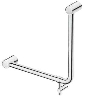 Mica Care Grab Rail - Curved 90 Degree - 450x450mm - Chrome