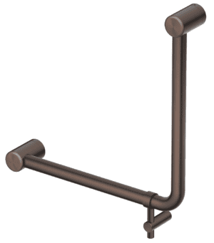 Mica Care Grab Rail - Curved 90 Degree - 450x450mm - Dusk Bronze