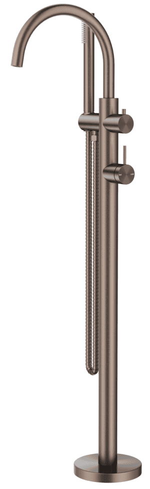 Mica Freestanding Bath Mixer with Hand Shower - Dusk Bronze