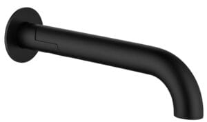 Mica Swivel Bath Spout - Curved - Black