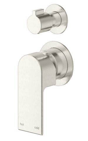 Eleniko Shower Mixer Diverter - 2P - TRIM KIT ONLY - Brushed Nickel
