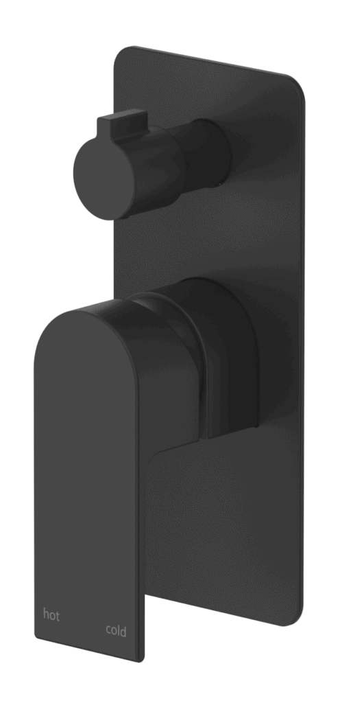 Beki Shower Mixer Diverter - 1P - TRIM KIT ONLY - Black