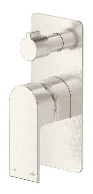 Beki Shower Mixer Diverter - 1P - TRIM KIT ONLY - Brushed Nickel