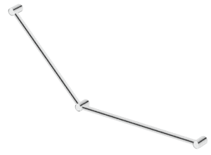 Mica Care Grab Rail - 45 Degree - 750x900mm - Chrome