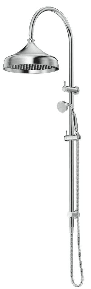 Mica Heritage Dual Shower Rail - Chrome