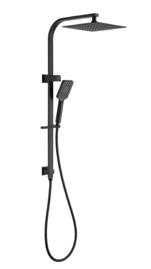 Cresta Dual Shower Rail - Black