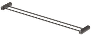 Mica Fluted Double Towel Rail - Gunmetal