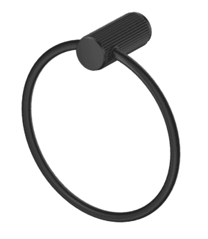 Mica Fluted Towel Ring - Black
