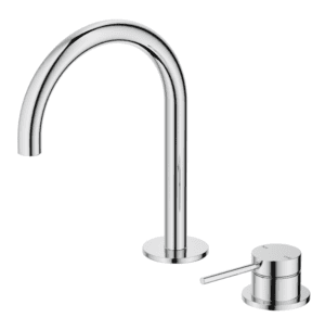 Mica Gooseneck Hob Basin Mixer Set - Chrome