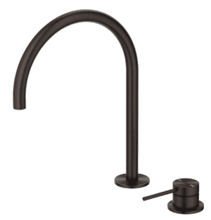 Mica Gooseneck Hob Sink/Basin Mixer Set - Dusk Bronze