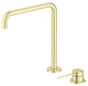 Mica Soft-Square Hob Sink/Basin Mixer Set- French Gold