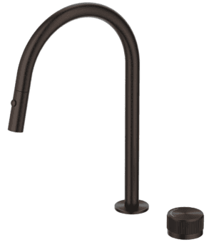 Mica Fluted Pull-Out Hob Mixer Set - Dusk Bronze