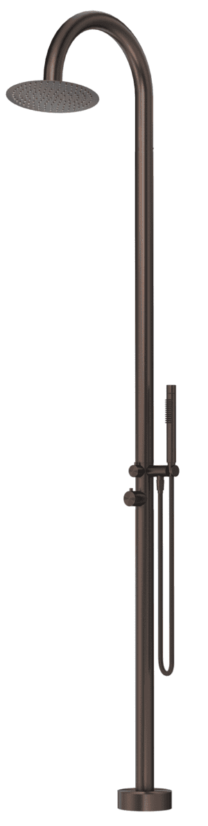 Mica Gooseneck Freestanding Outdoor Shower - Dusk Bronze