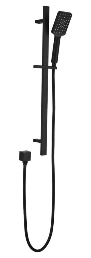 Cresta Single Shower Rail - Black