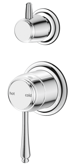 Mica Heritage Shower Mixer Diverter - TRIM KIT ONLY - Chrome