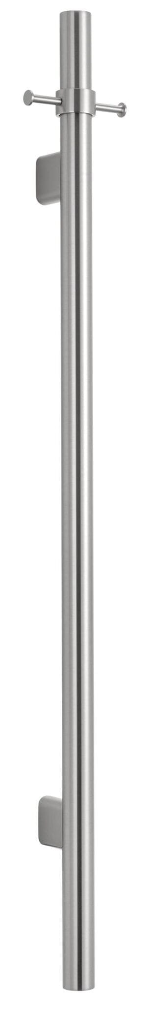 Mica Vertical Heated Towel Rail - Brushed Nickel