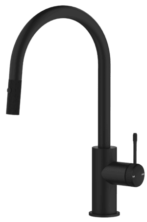 Mica Fluted Pull-Out Sink Mixer - Black