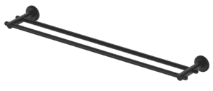Mica Heritage Double Towel Rail - Black