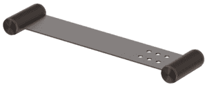 Mica Fluted Stainless Shelf - 400mm - Dusk Bronze