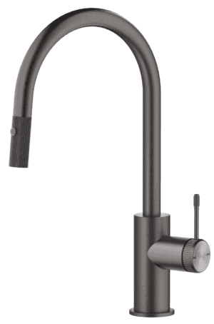Mica Fluted Pull-Out Sink Mixer - Gunmetal