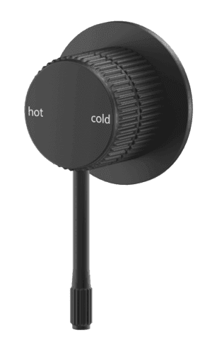 Mica Fluted Shower Mixer - Black