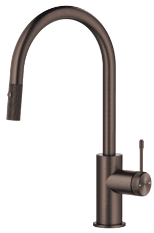 Mica Fluted Pull-Out Sink Mixer - Dusk Bronze