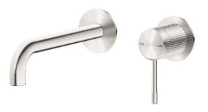 Mica Fluted Wall-Spout Combo - Brushed Nickel