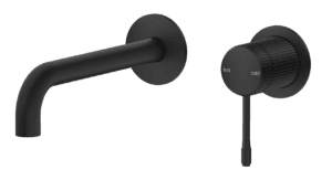 Mica Fluted Wall-Spout Combo - Black