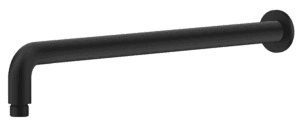 Mica Wall Shower Arm - 450mm - Curved - Black