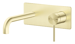 Mica Wall-Spout Combo - Curved Spout - 1P - TRIM KIT ONLY- French Gold