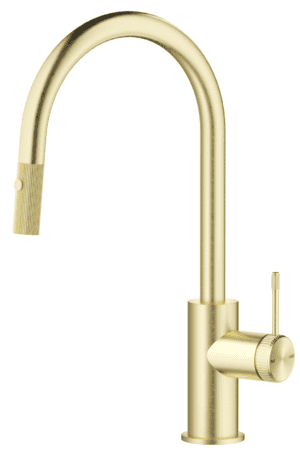 Mica Fluted Pull-Out Sink Mixer- French Gold