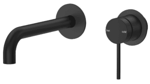 Mica Wall-Spout Combo - Curved Spout - 2P - TRIM KIT ONLY - Black