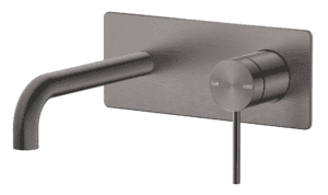 Mica Wall-Spout Combo - Curved Spout - 1P - TRIM KIT ONLY - Gunmetal