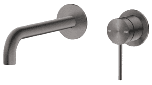 Mica Wall-Spout Combo - Curved Spout - 2P - TRIM KIT ONLY - Gunmetal