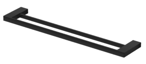 Milos Double Towel Rail - Black