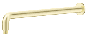 Mica Wall Shower Arm - 450mm - Curved- French Gold