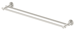 Mica Heritage Double Towel Rail - Brushed Nickel