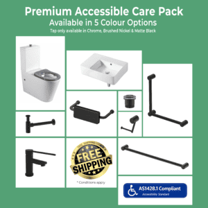 Accessible Care Pack complete AS1428 compliant accessible bathroom suite