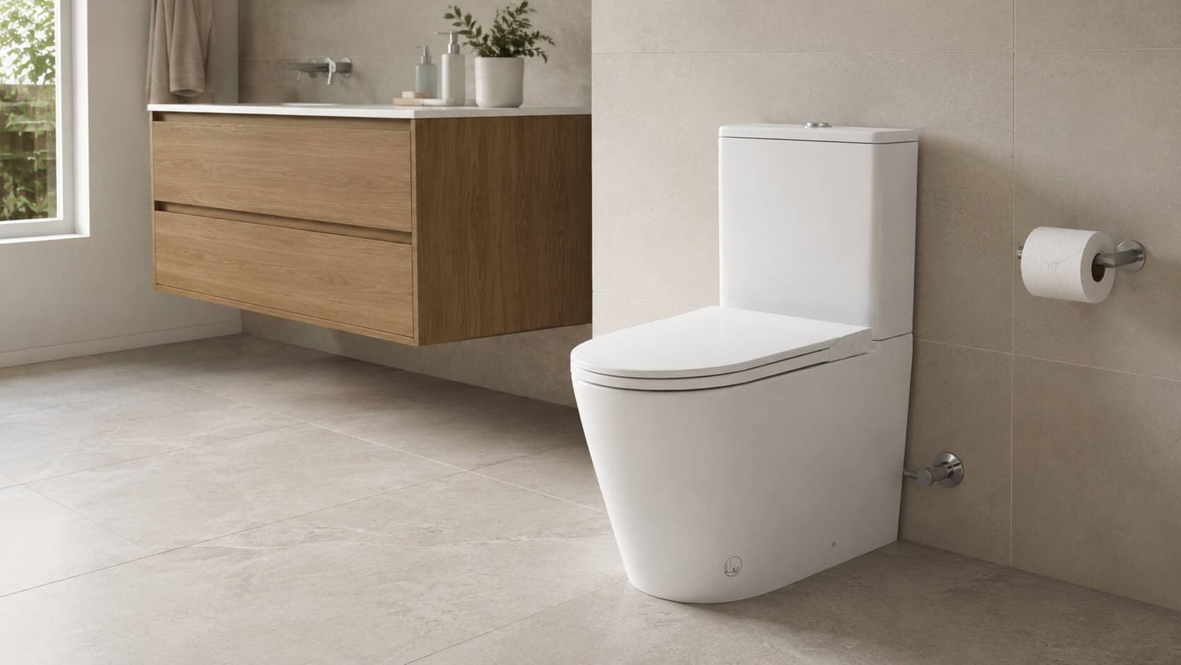 toilet suite in modern Australian bathroom renovation