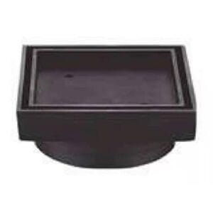 115 x 115mm tile insert shower grate matte black